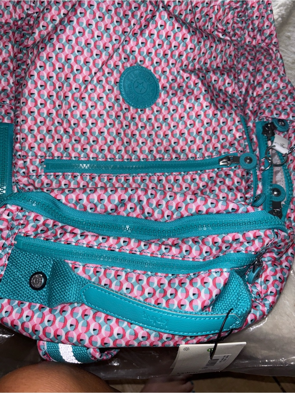 Kipling large Seoul poppy geo NWT - Picture 6 of 7
